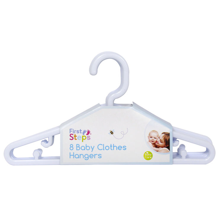 Picture of FS733: – 7338-8 WHITE BABY CLOTHES HANGERS